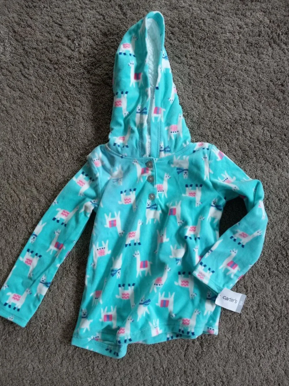 Carters Girls 5T NWT Fleece Llama Shirt